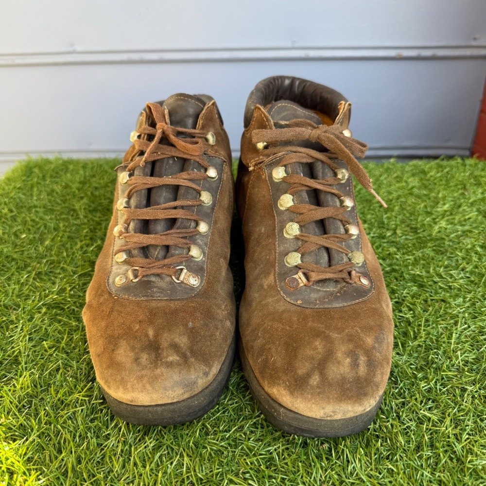 Vintage Suede Hiking‎ Boots Ankle Lace Up Outdoor Work Mens Shoes Size 9 Vasque?